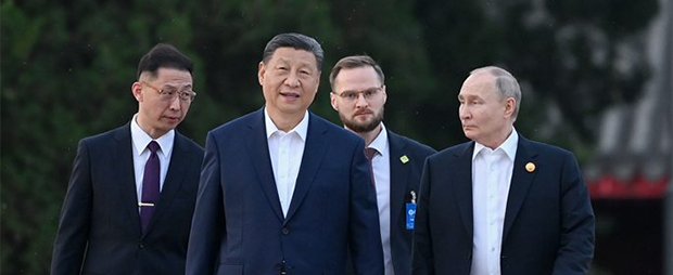 習近平同俄羅斯總統普京在中南海小范圍會晤